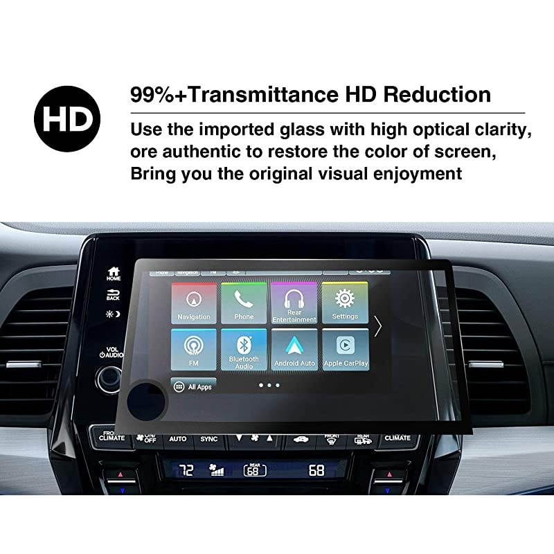 2019 Odyssey Screen Protector for 2018 2019 Odyssey EX EXL Touring Elite Center Control Touch Screen Car Navigation Display Glass Protective Film Scratch Resistance 8inch