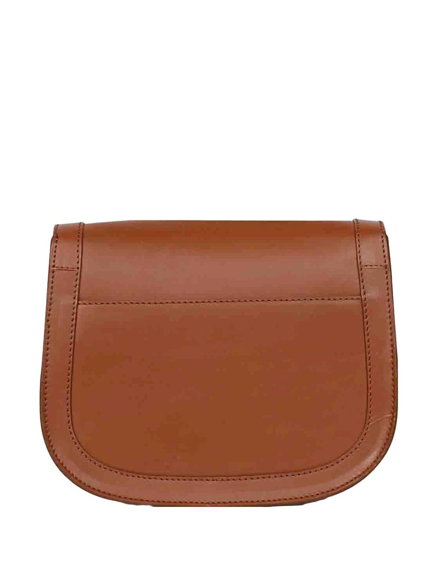 Saint G Tan Solid Small Sling Handbag