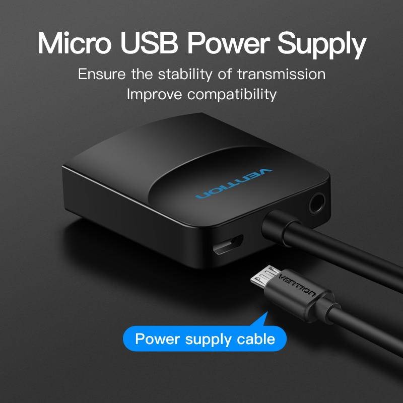 Vention VGA to HDMI Converter Adapter Cable 1080P Analog to Digital Video Audio Converter for PC Laptop to HDTV Projector Tv Box