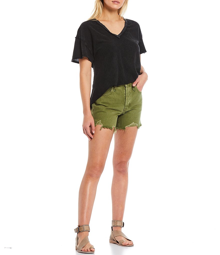 Cloth & Stone Button Side Coordinating Shorts