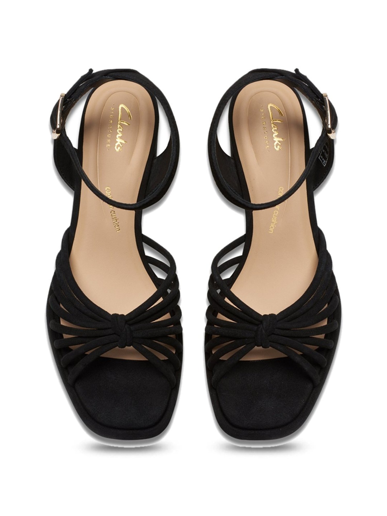 Clarks Women's Ritzy75 Faye Black Ankle Strap Sandals