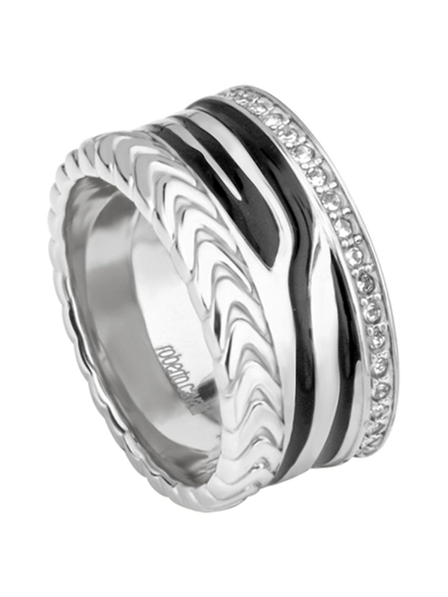 Roberto Cavalli Silver RC Zebra Band - Set of 2