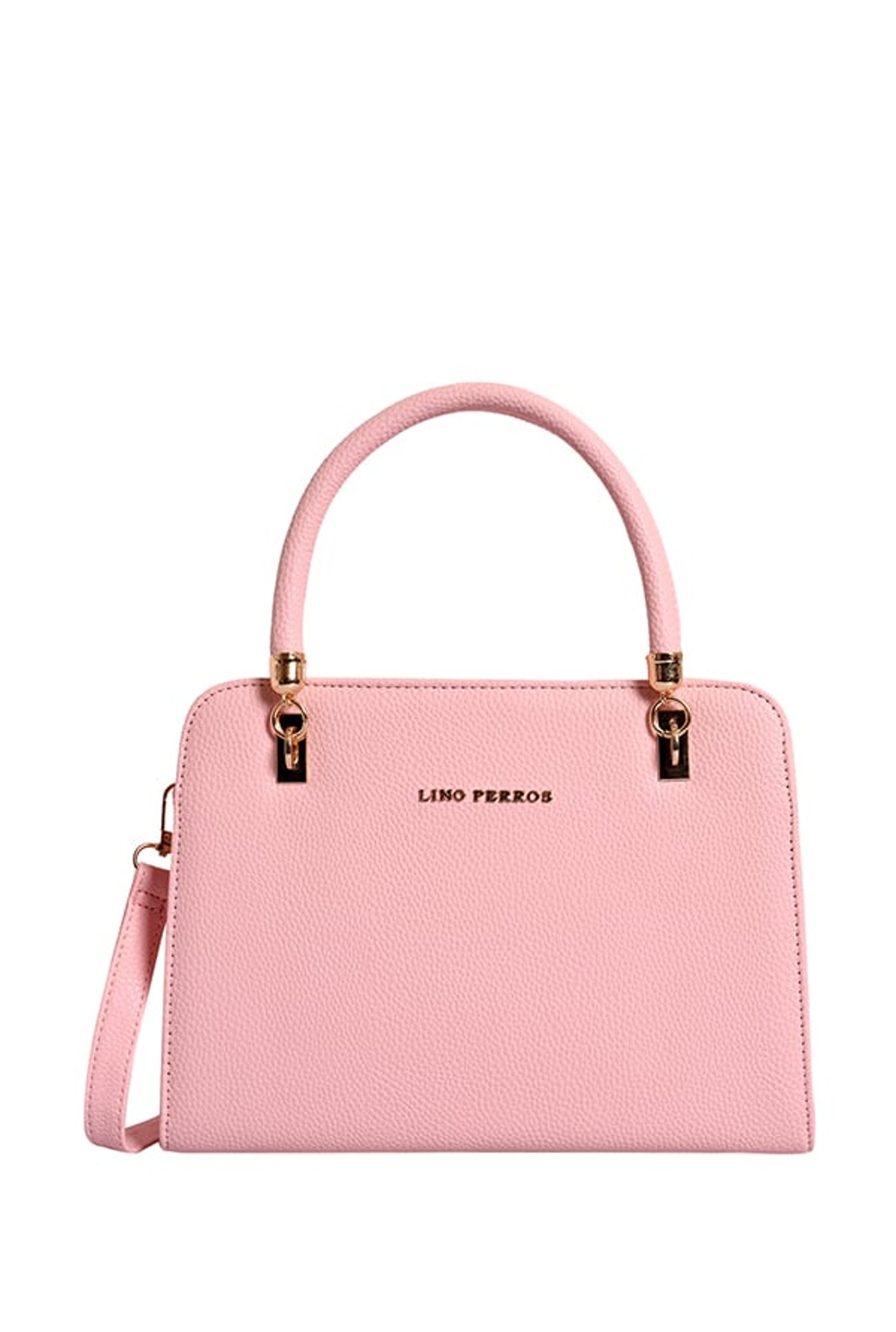 Lino Perros Pink Solid Handbag