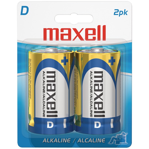 D Alkaline Batteries, 2 Pack