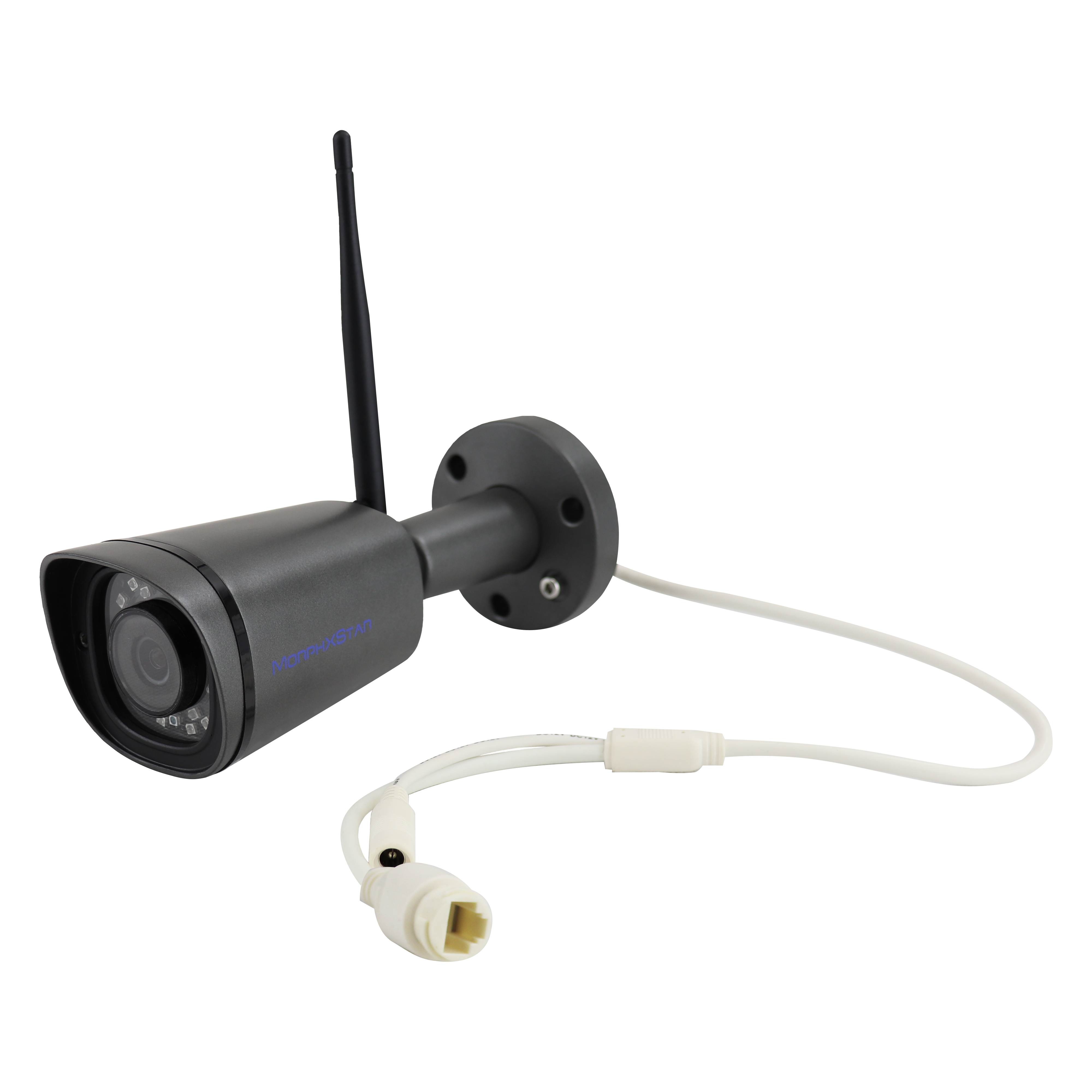 GW 5-Megapixel (2592x1920) WiFi Wireless H.265 IP 1920P Outdoor Bullet 5MP Security Camera Built-In Microphone Audio Recording - IP67 Rated Weatherproof, Support Phones / Windows / Mac / Cloud - Grey