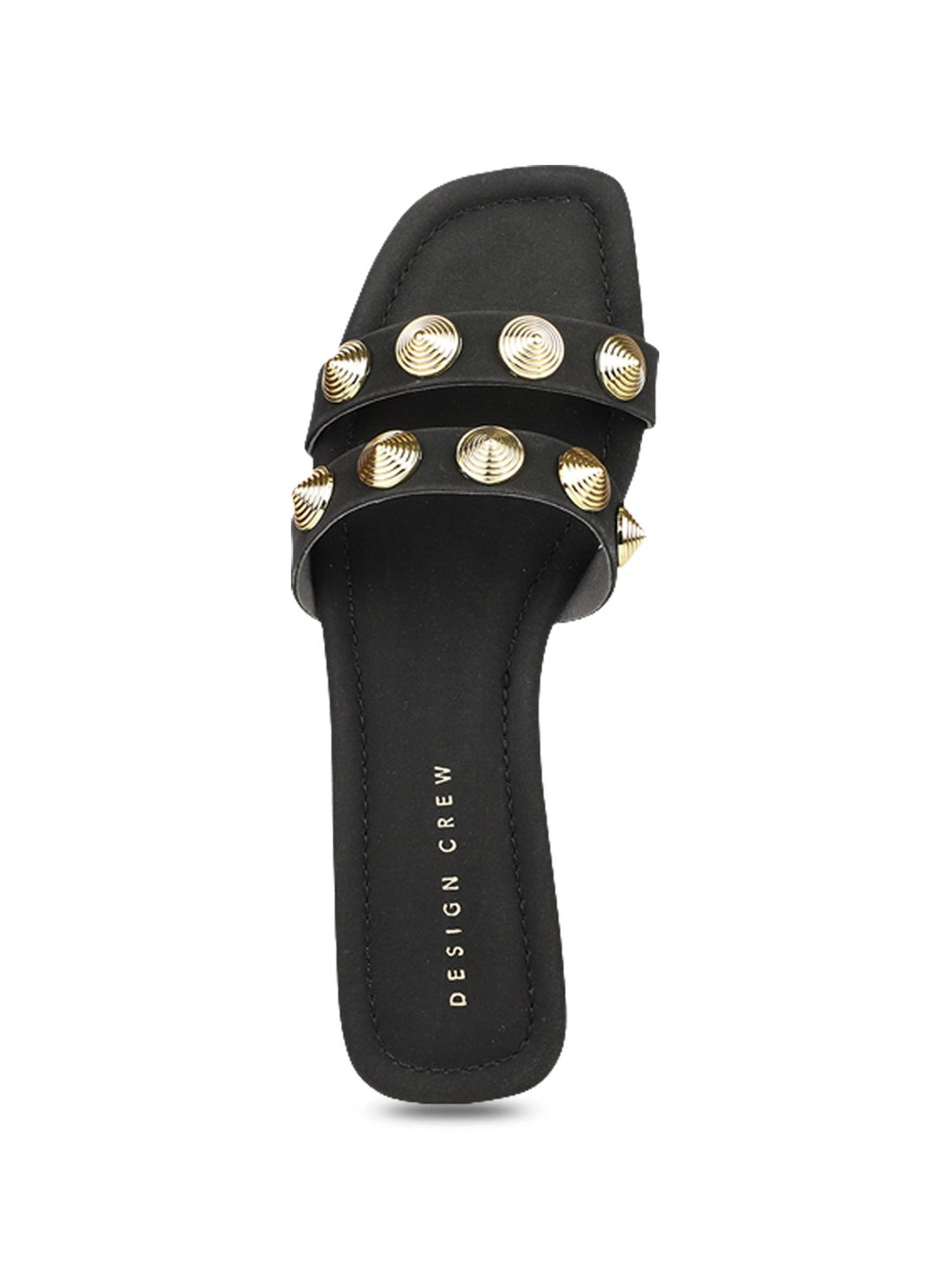 Design Crew Women's Black Casual Sandals
