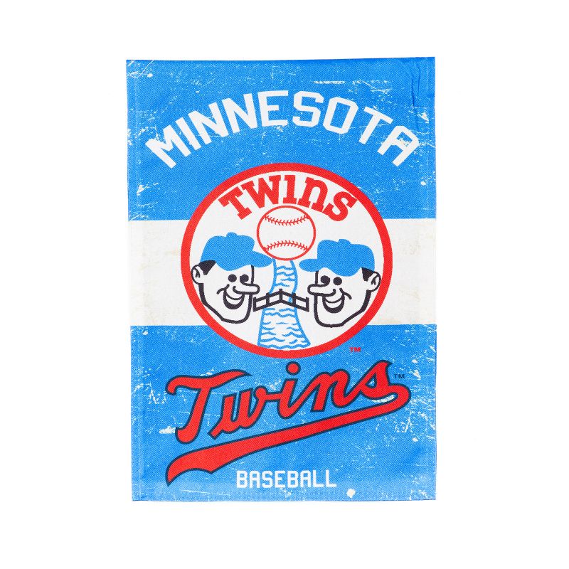 Evergreen Minnesota Twins Vintage Linen Garden Flag