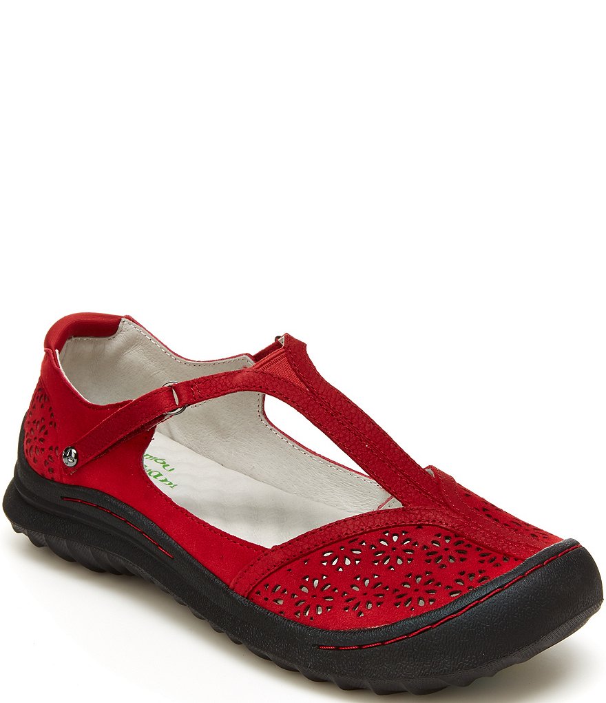 Jambu Creek Suede T-Strap Flat Shoes
