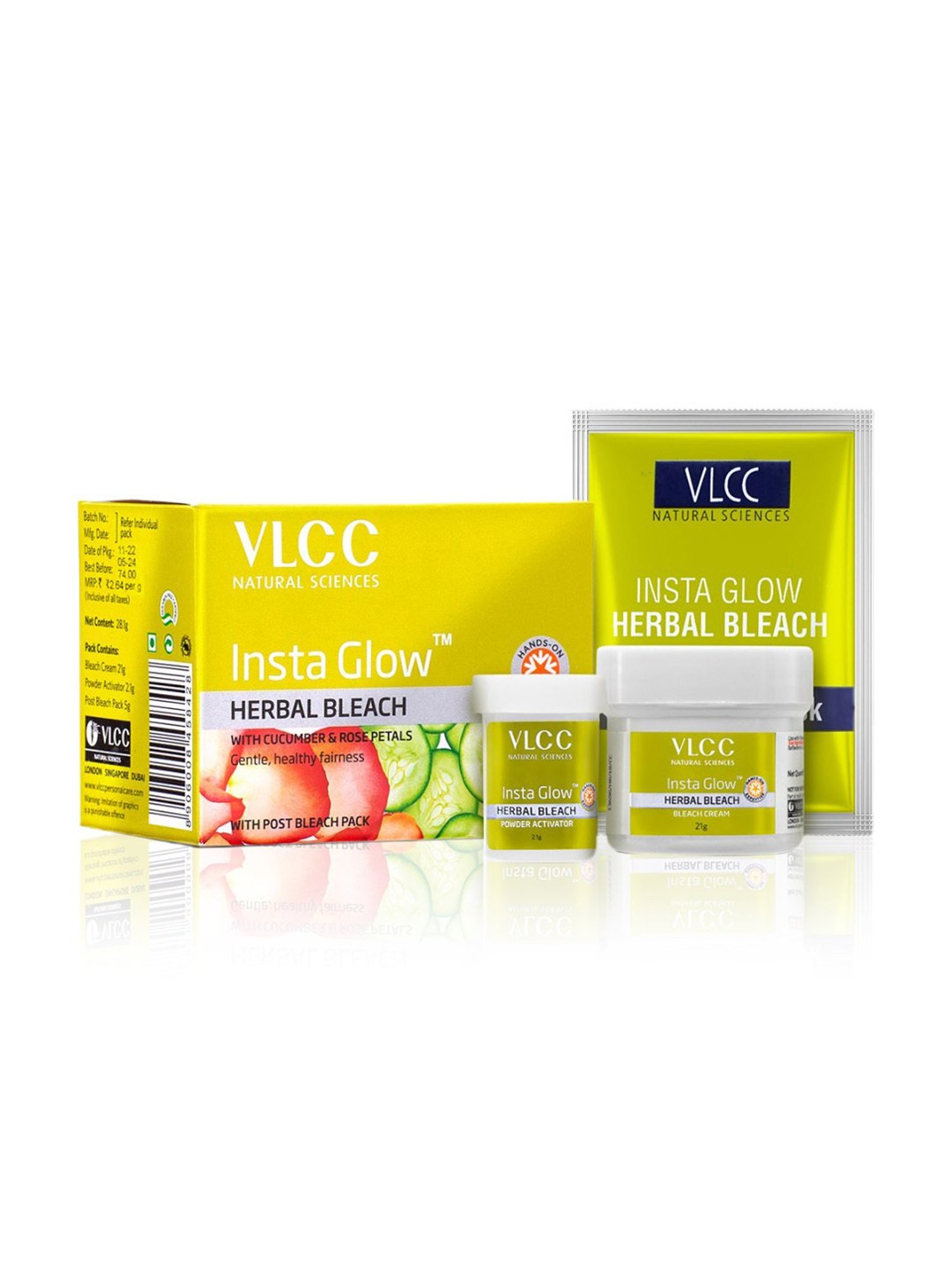VLCC Insta Glow Herbal Bleach - Pack of 6