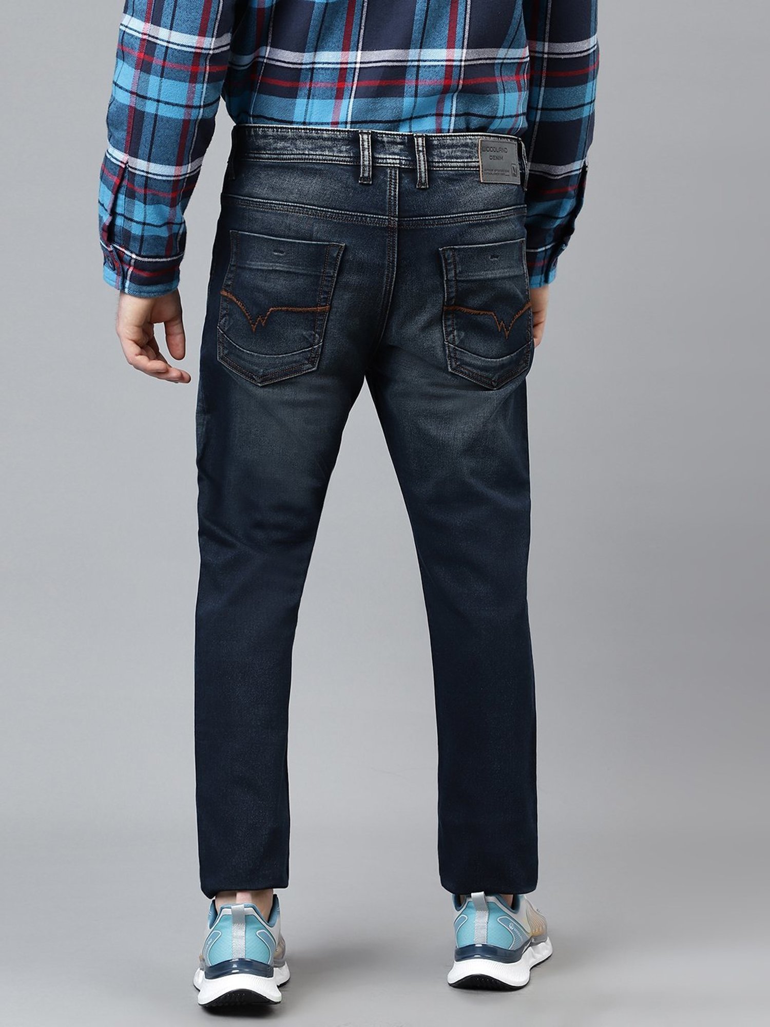 Woodland Purple Cotton Regular Fit Jeans
