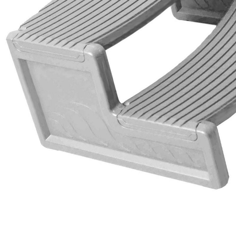 Confer Plastics HS2-G Resin Multi Purpose Spa Hot Tub Handi-Step RV Steps | Gray