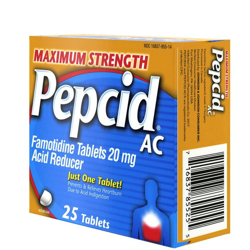 Pepcid AC Maximum Strength Heartburn Prevention & Relief Tablets - 25 ct.