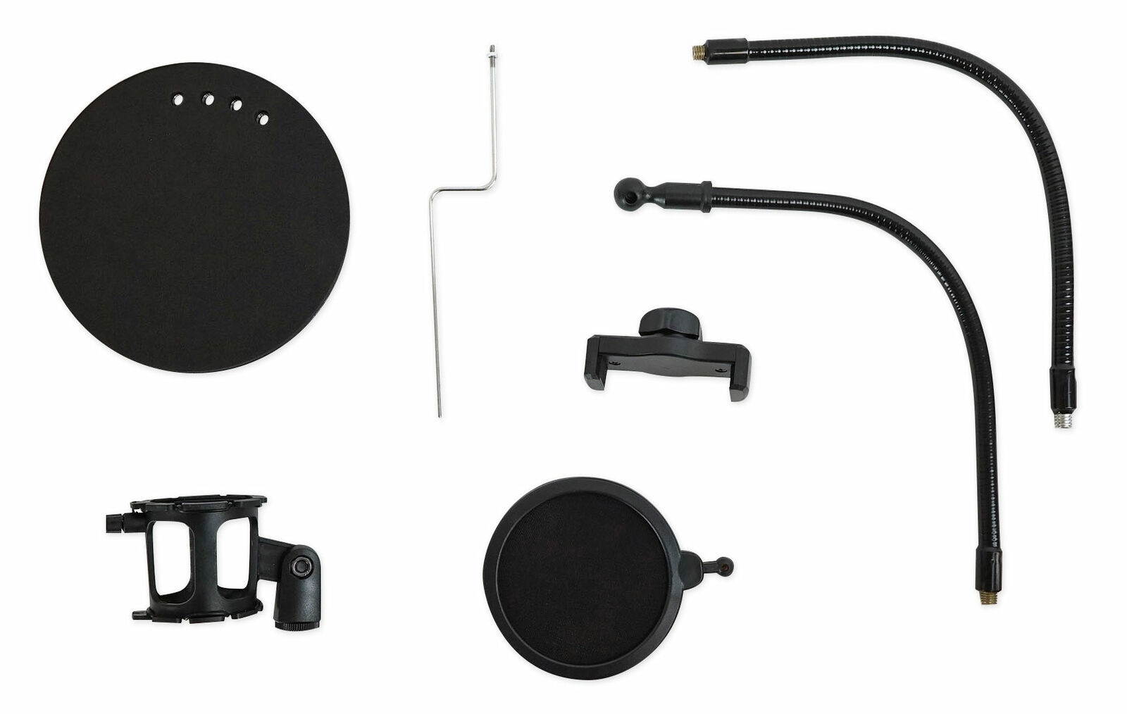 Technical Pro Broadcast Podcast Podcasting Desk Stand w/ Microphone+Phone Holder