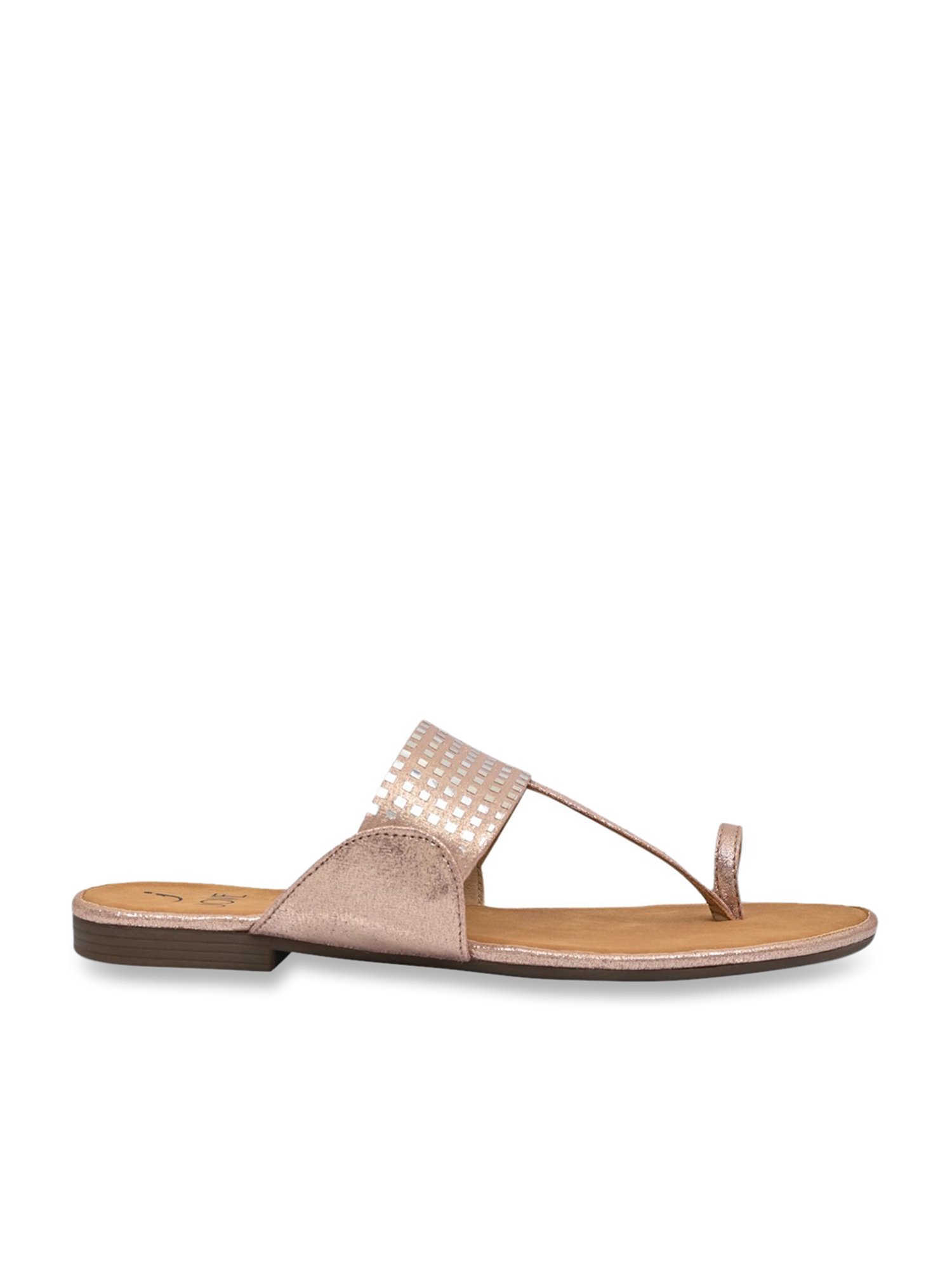 Jove Women's Rose Gold Toe Ring Sandals