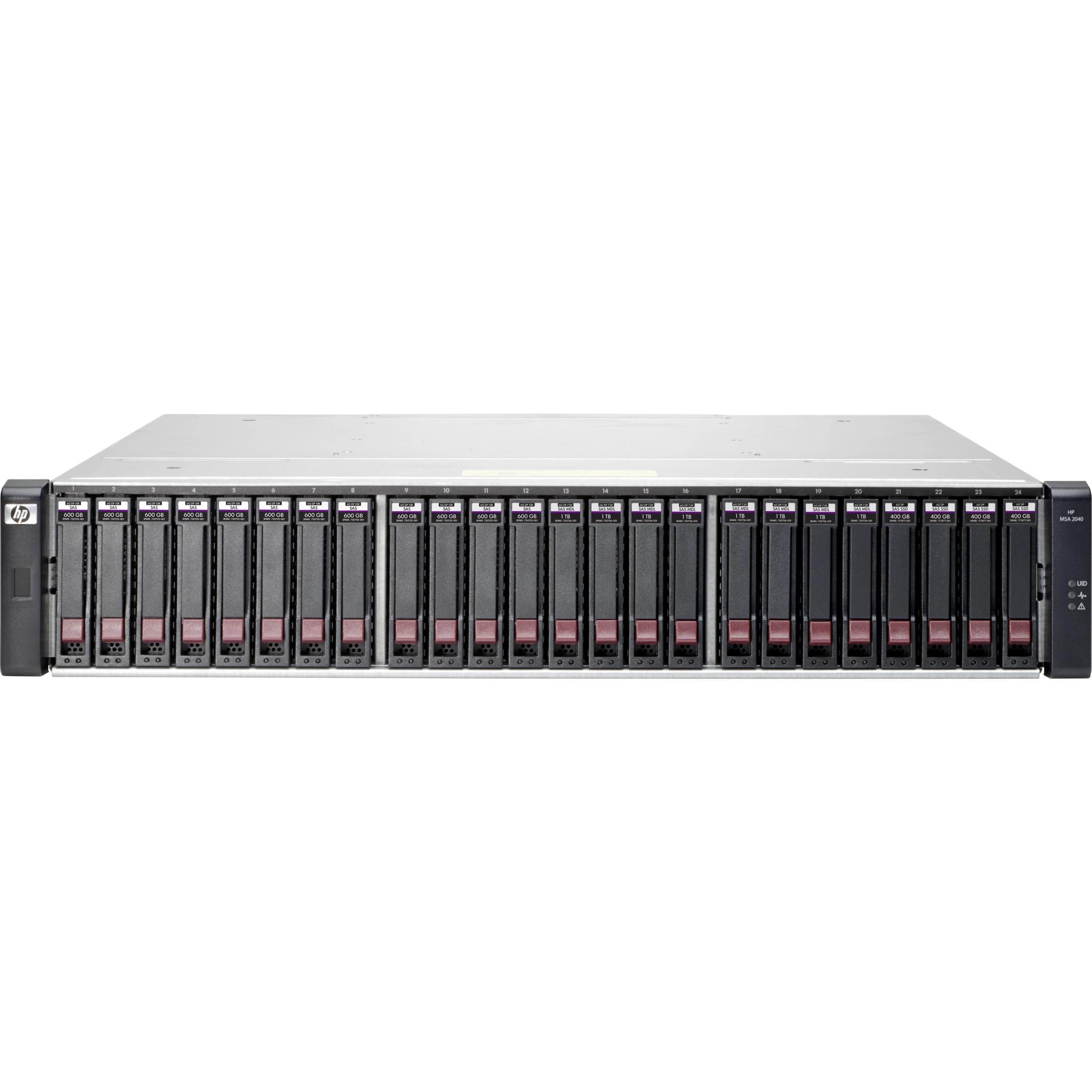 HP 2040 SAN Array - 24 x HDD Supported - 24 x HDD Installed - 21.60 TB Installed HDD Capacity