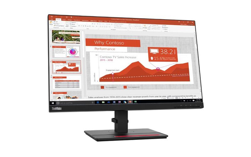 Lenovo ThinkVision T24i-20 23.8" Full HD WLED LCD Monitor - 16:9 - Raven Black - 24" Class - In-plane Switching (IPS) Technology - 1920 x 1080