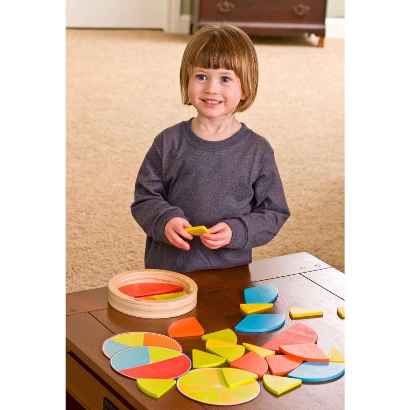 HABA Color Pie - 27 Piece Wooden Arranging Game with Templates for Ages 2+