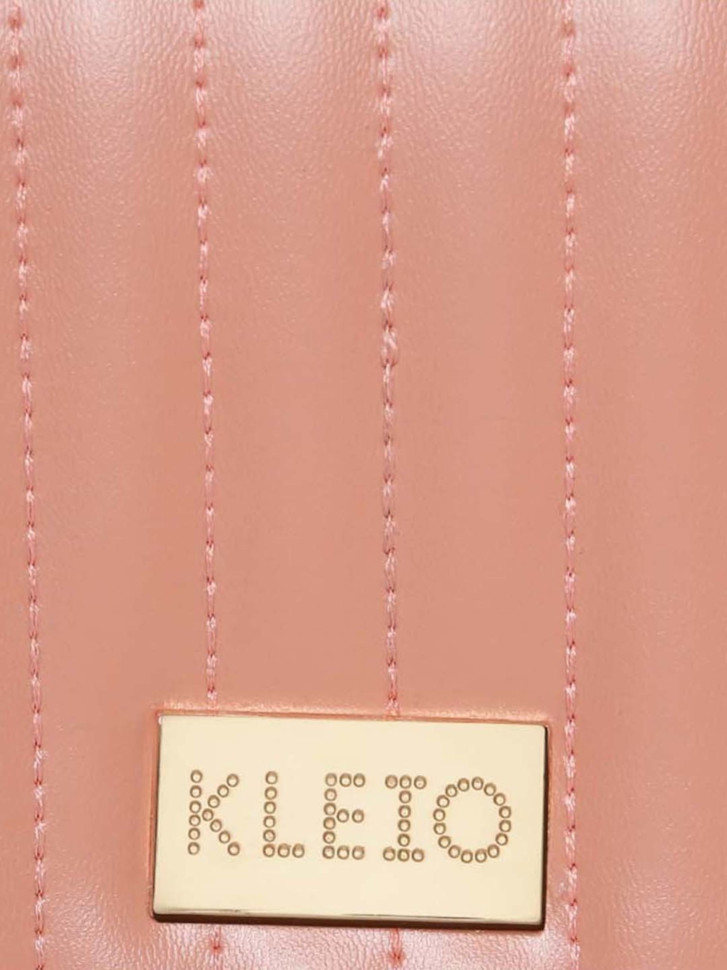 KLEIO Pink Quilted Medium Sling Handbag