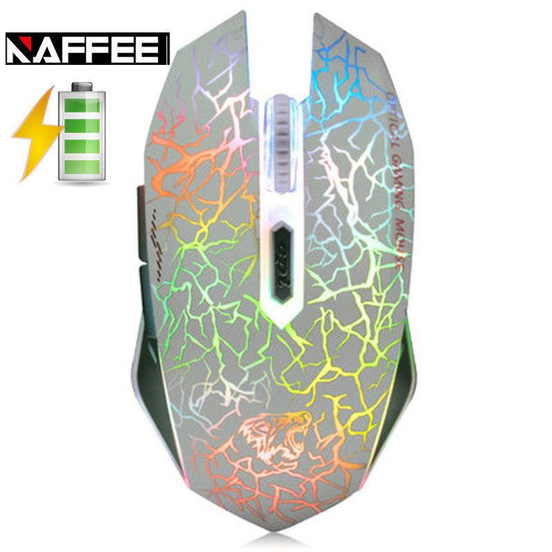 Rechargeable NAFFEE 2.4GHz Wireless 2400DPI Silence Key illuminated Gaming Mouse