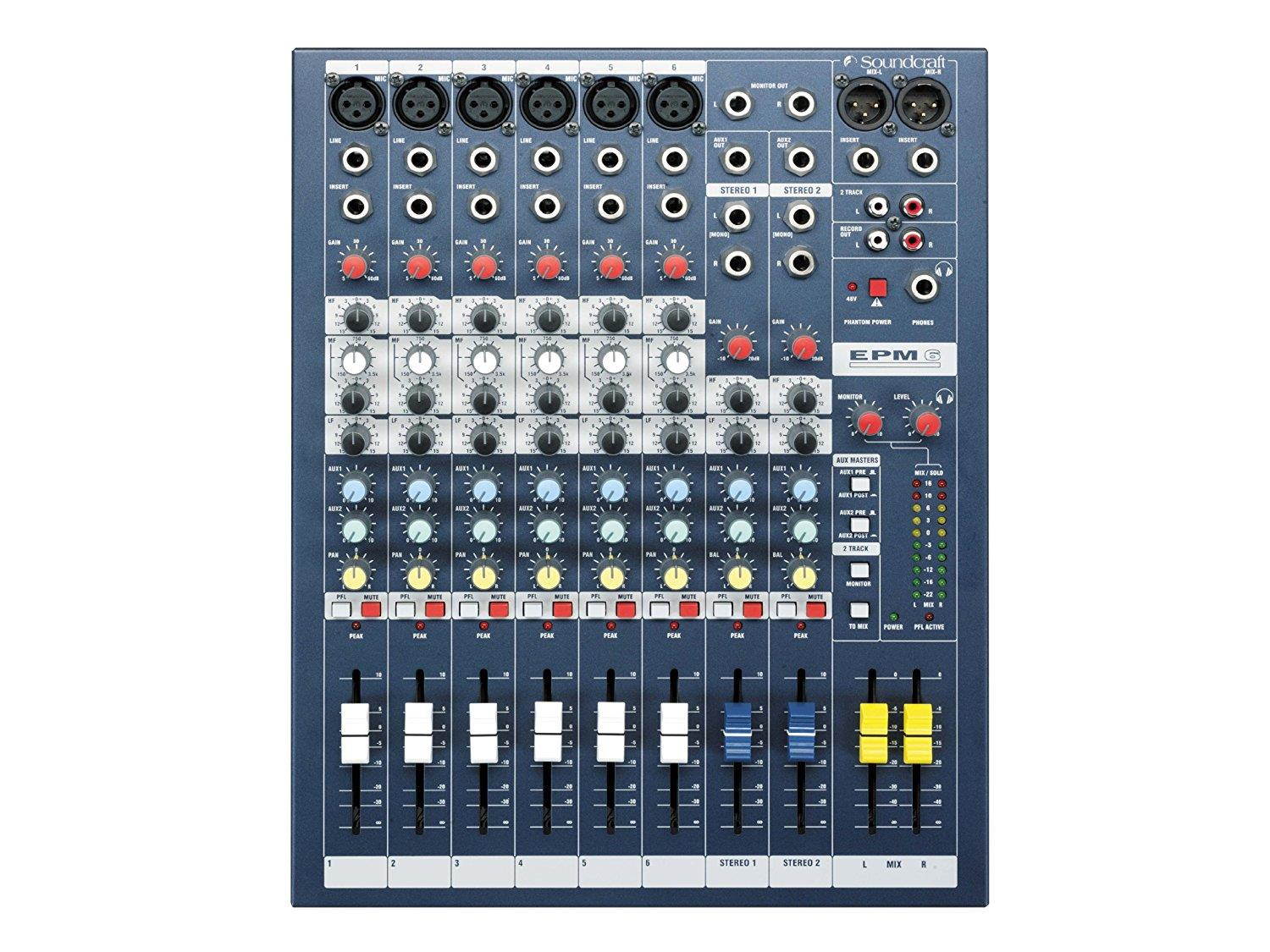 SOUNDCRAFT EPM-6 6 CHANNEL MULTI PURPOSE MIXER
