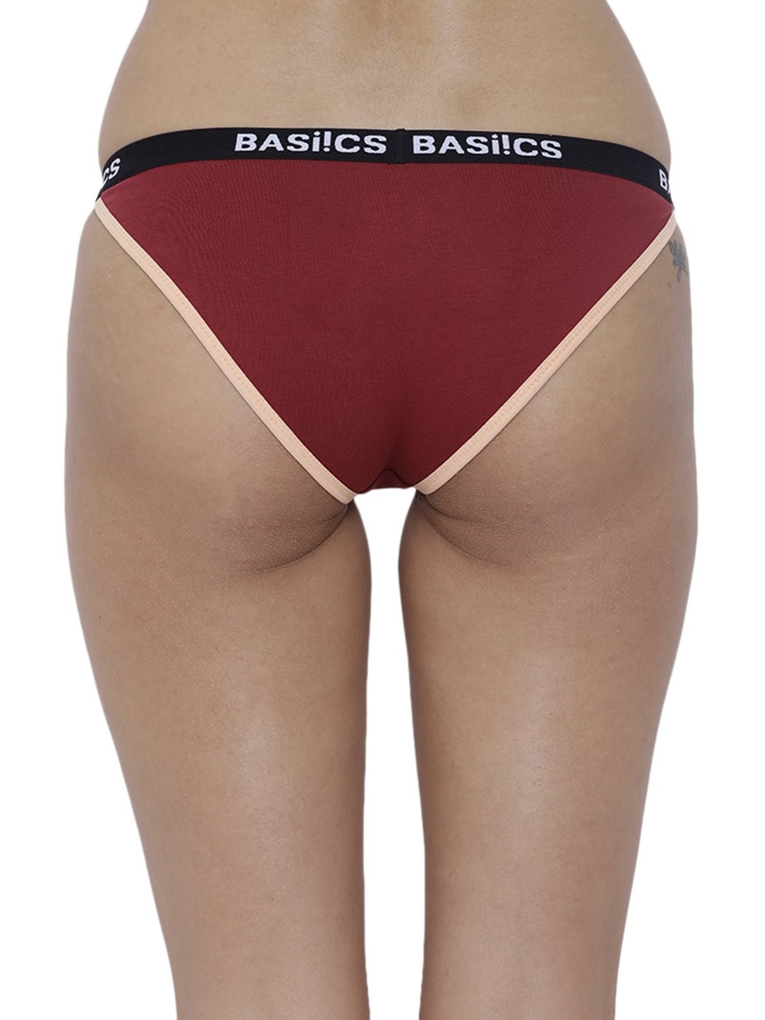 BASIICS by La Intimo Multicolor Cotton Bikini Panty ( Pack Of 3 )