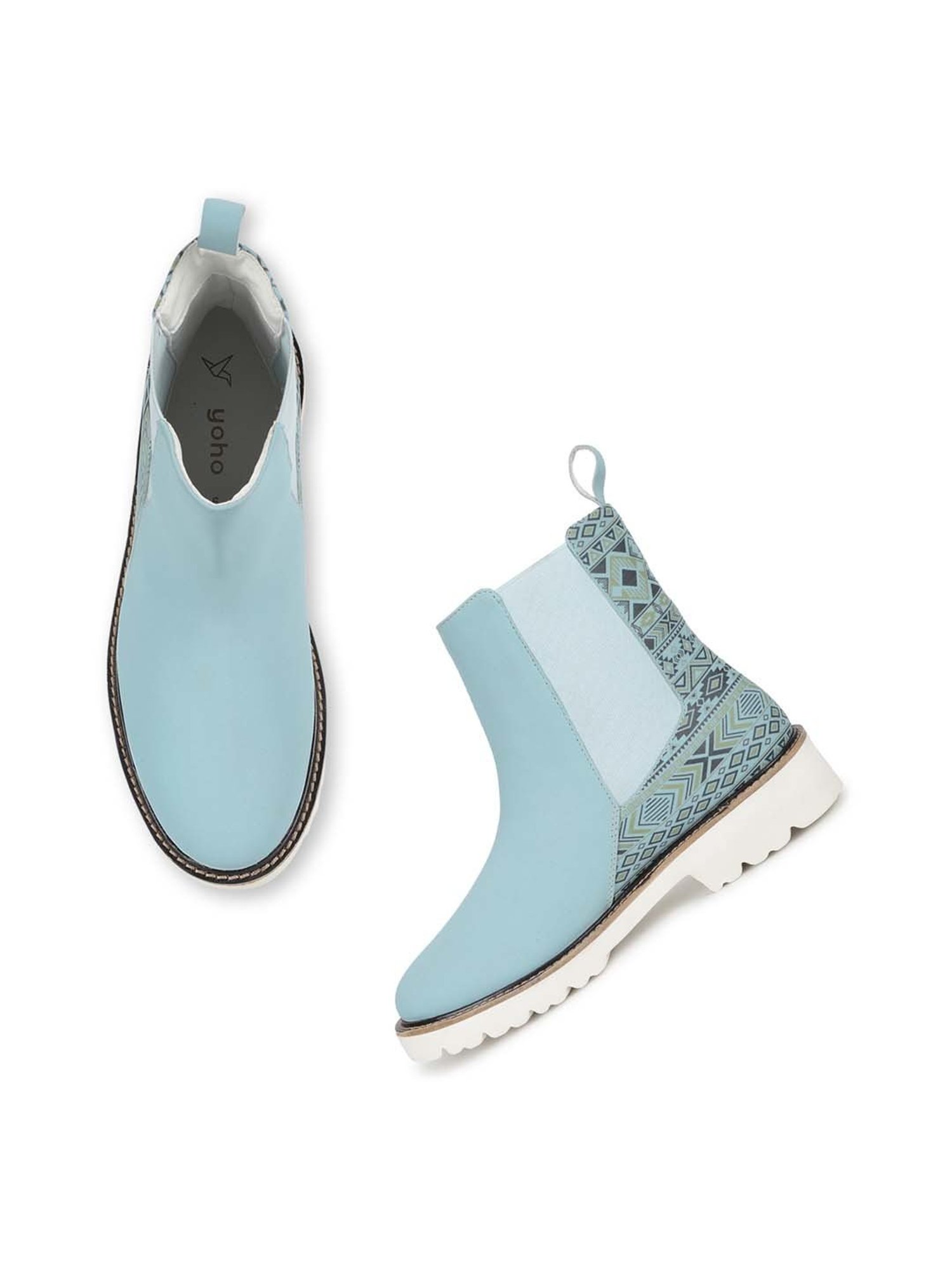 Yoho Women's Sky Blue Chelsea Boots