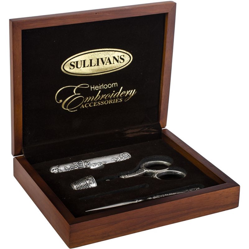 Sullivans Heirloom Embroidery Accessories W/Keepsake Box