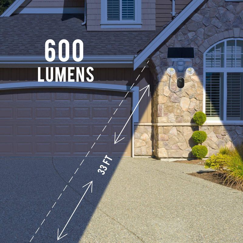 Wasserstein Arlo Floodlight and Solar Panel Charger - Motion-Activated for Arlo Essential Spotlight and XL Spotlight ONLY (White) (NOT for Pro, Ultra)