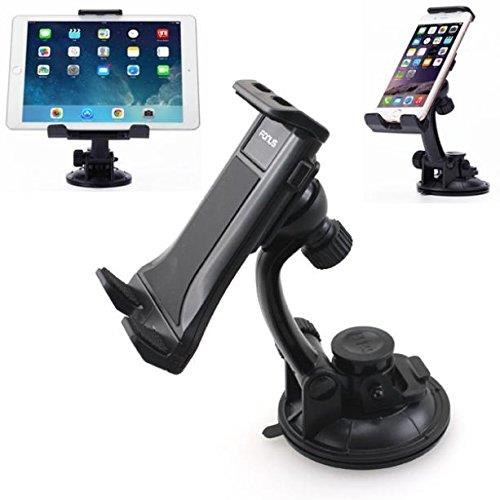 Rotating Car Mount Windshield Dashboard Tablet Phone Holder Swivel Cradle Dock Suction Black for Verizon Samsung Galaxy J3 Mission Eclipse - Verizon Samsung Galaxy J3 V