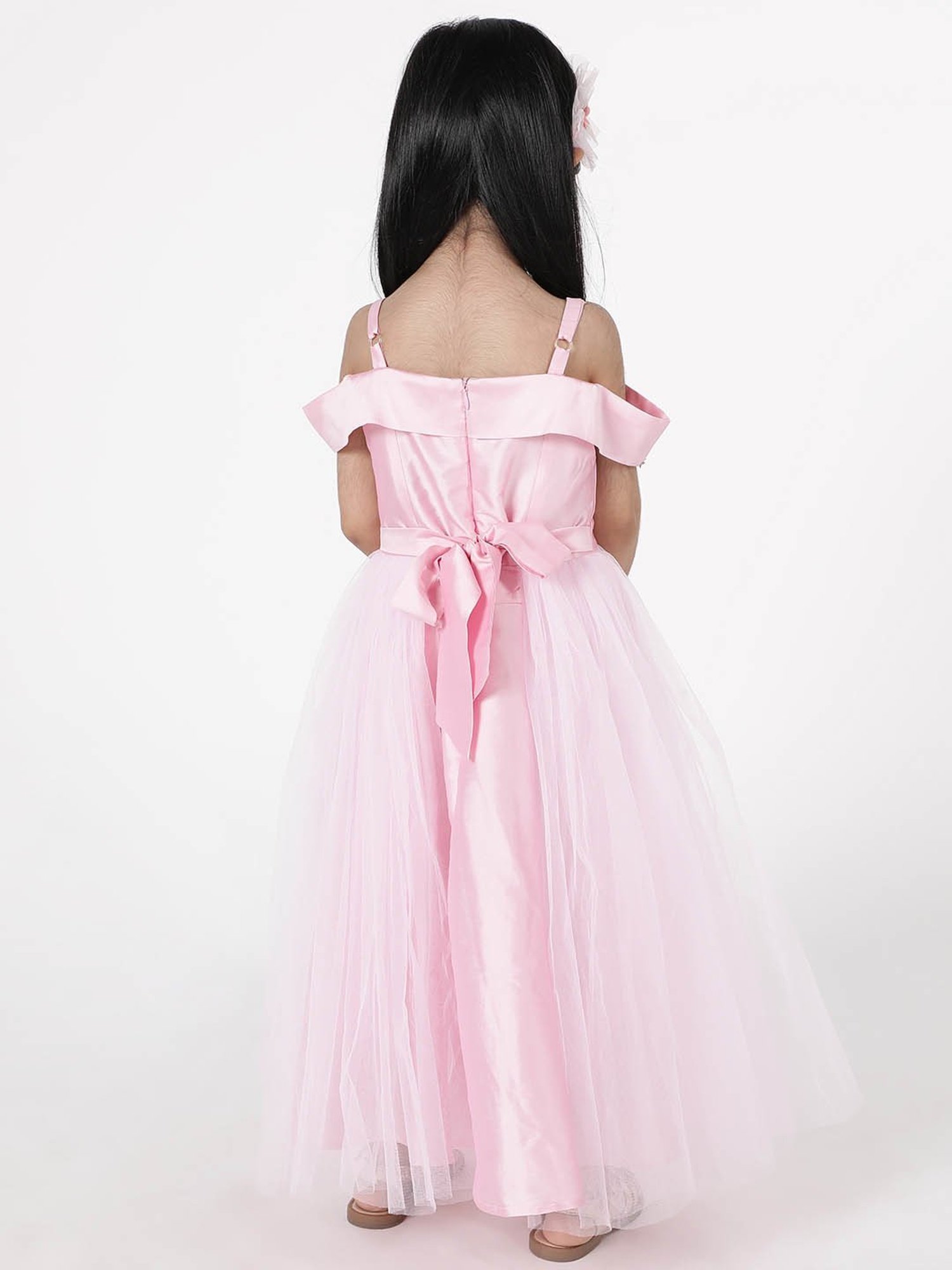 A Little Fable Pink Printed Gown