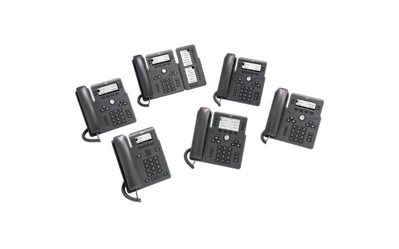 Cisco 6871 IP Phone - Corded - Corded/Cordless - Wi-Fi - Wall Mountable - 6 x Total Line - VoIP - IEEE 802.11a/b/g/n - Caller ID - Speakerphone