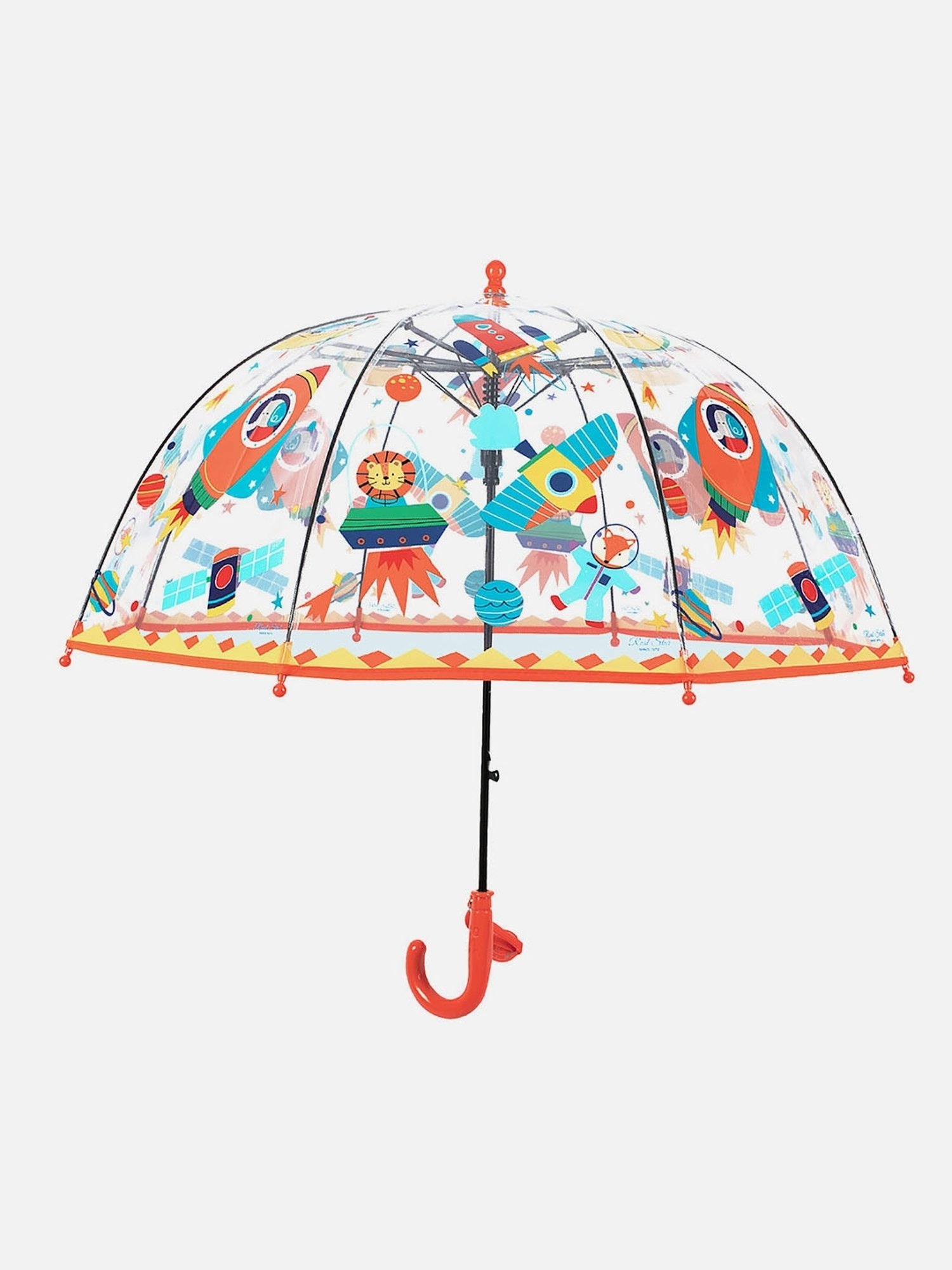 Little Surprise Box Orange Polyester Printed 2 Fold Umbrella