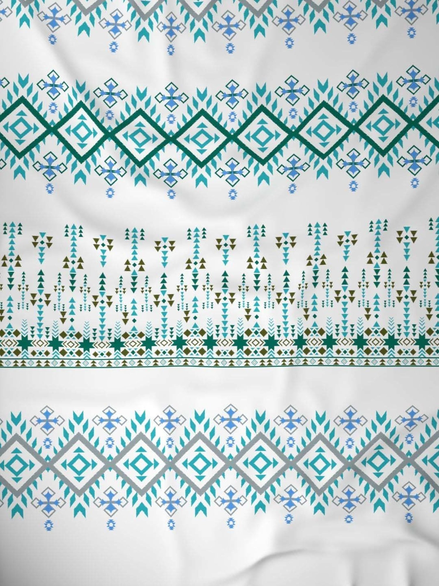 Raymond Home Vision Blue 144 TC Cotton King Bedsheet with 2 Pillow Covers