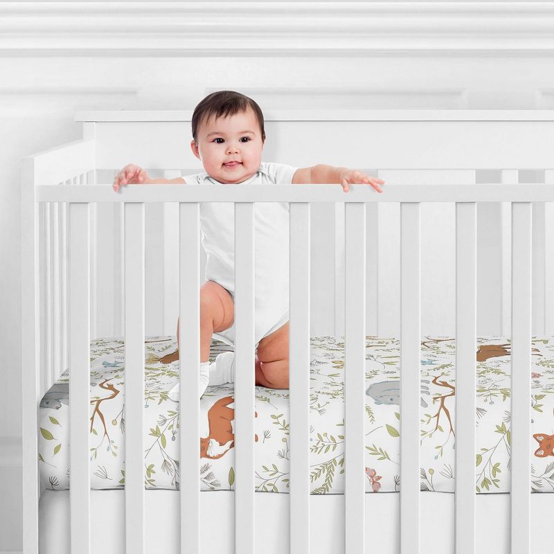 Sweet Jojo Designs Fitted Crib Sheet - Woodland Toile - Animal Print