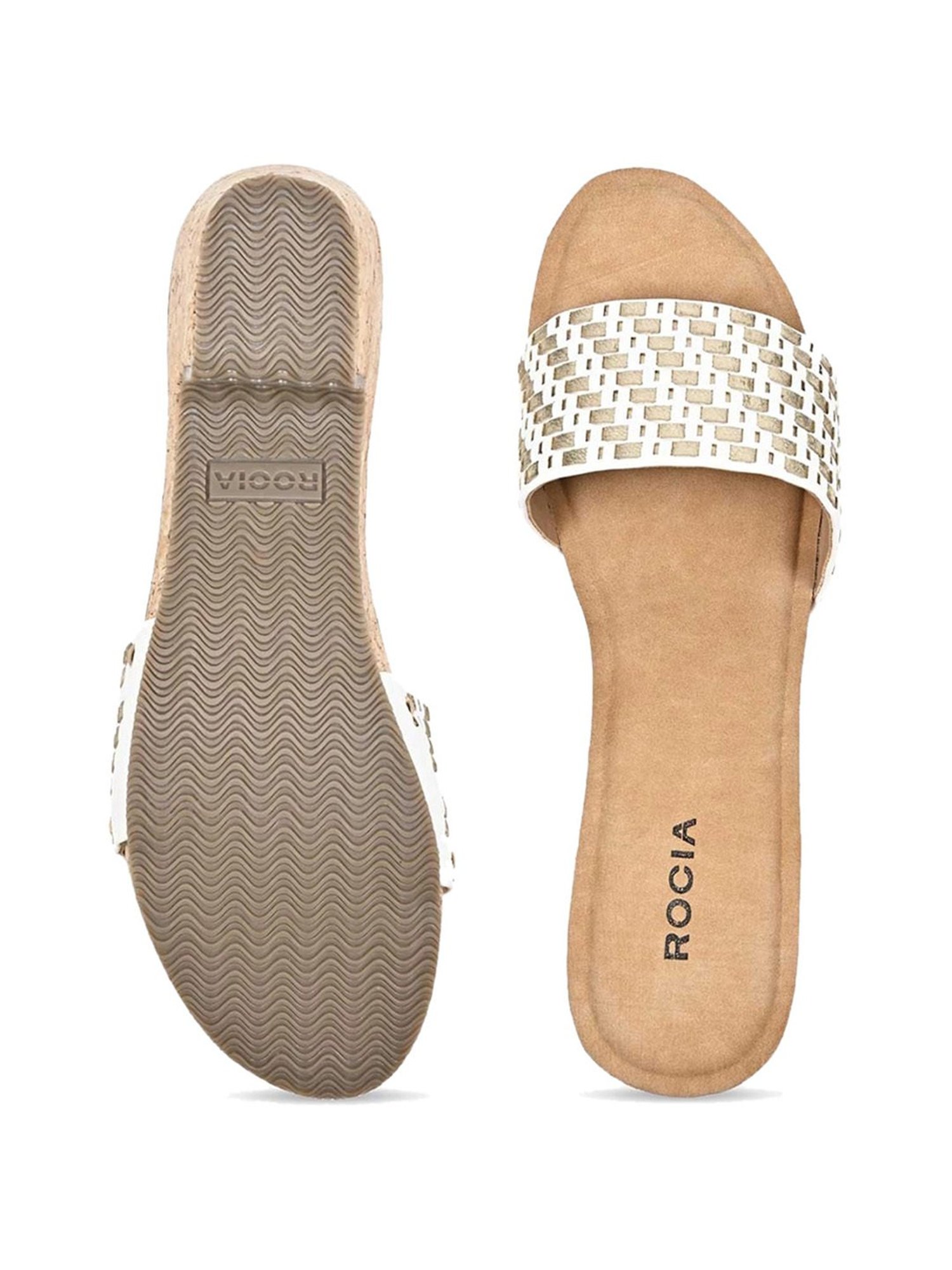 Rocia by Regal Women's Cream Casual Sandals