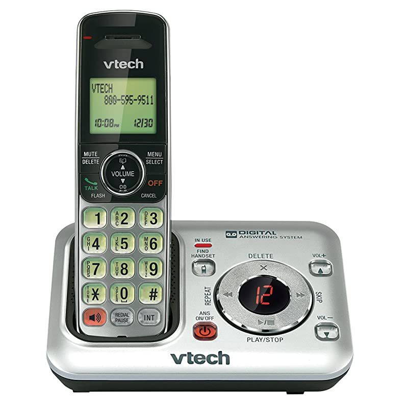 CS6429 DECT 60 Cordless Phone with Answering System and Caller ID Expandable up to 5 Handsets WallMountable SilverBlack