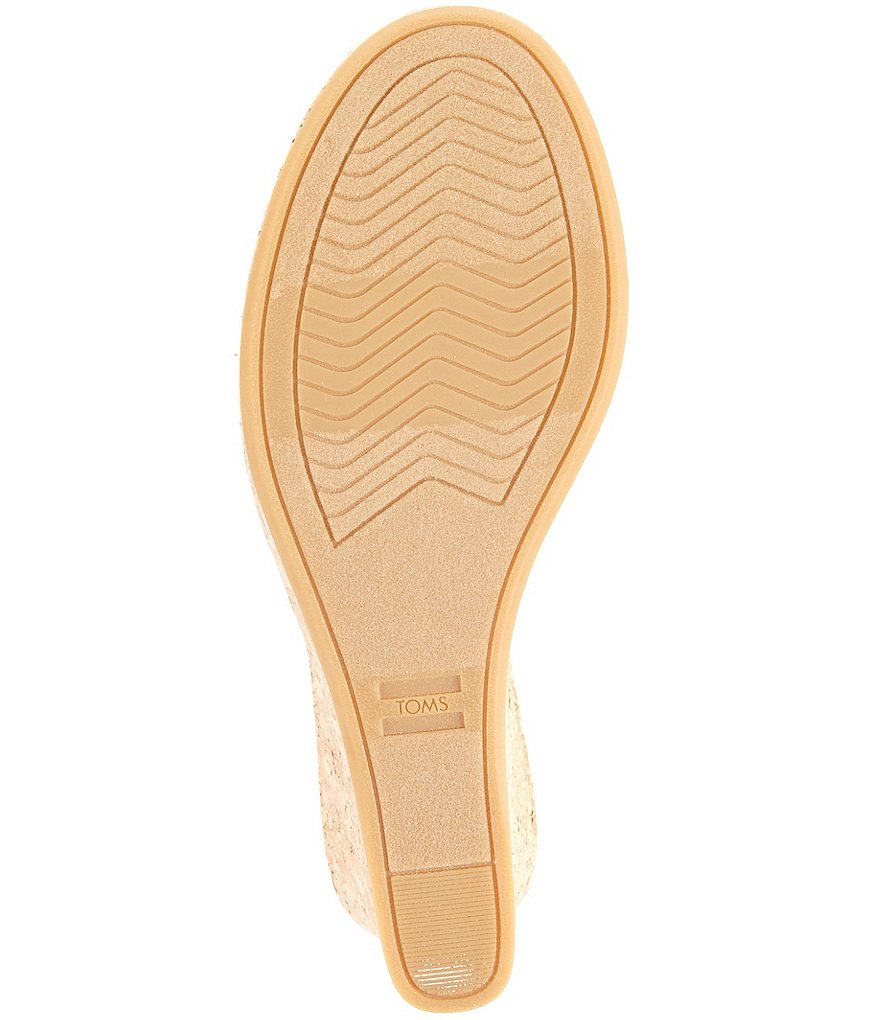 TOMS Michelle Peep Toe Cork Wedges
