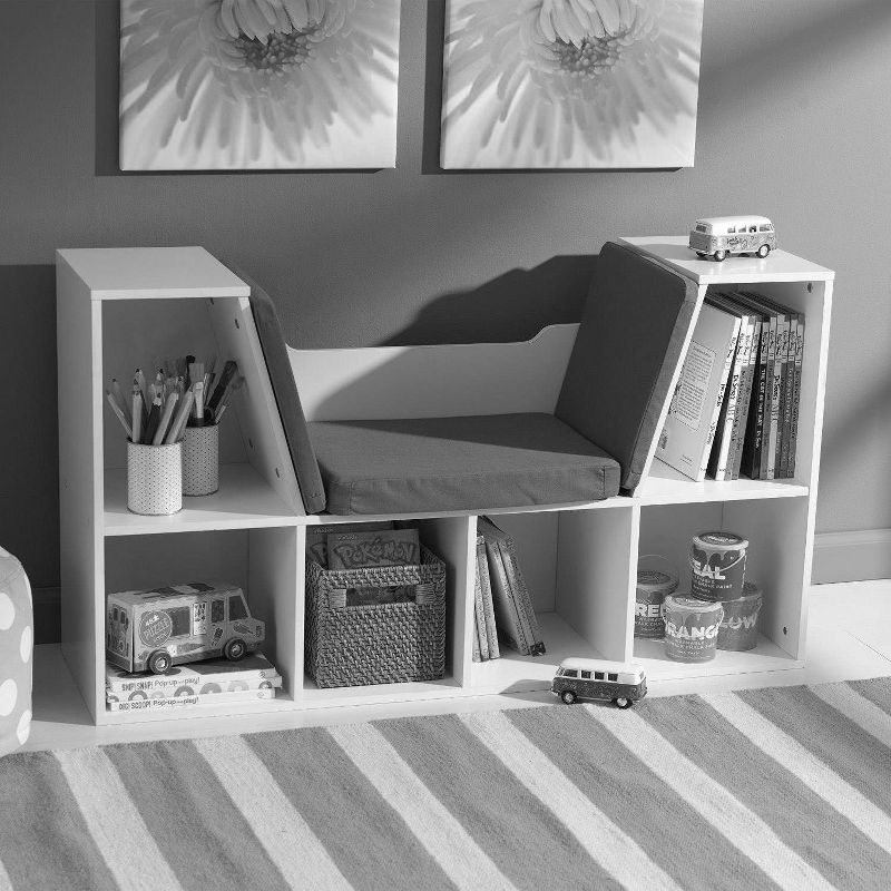 KidKraft Children's Bookcase with Reading Nook and Cushions, Espresso | 14231