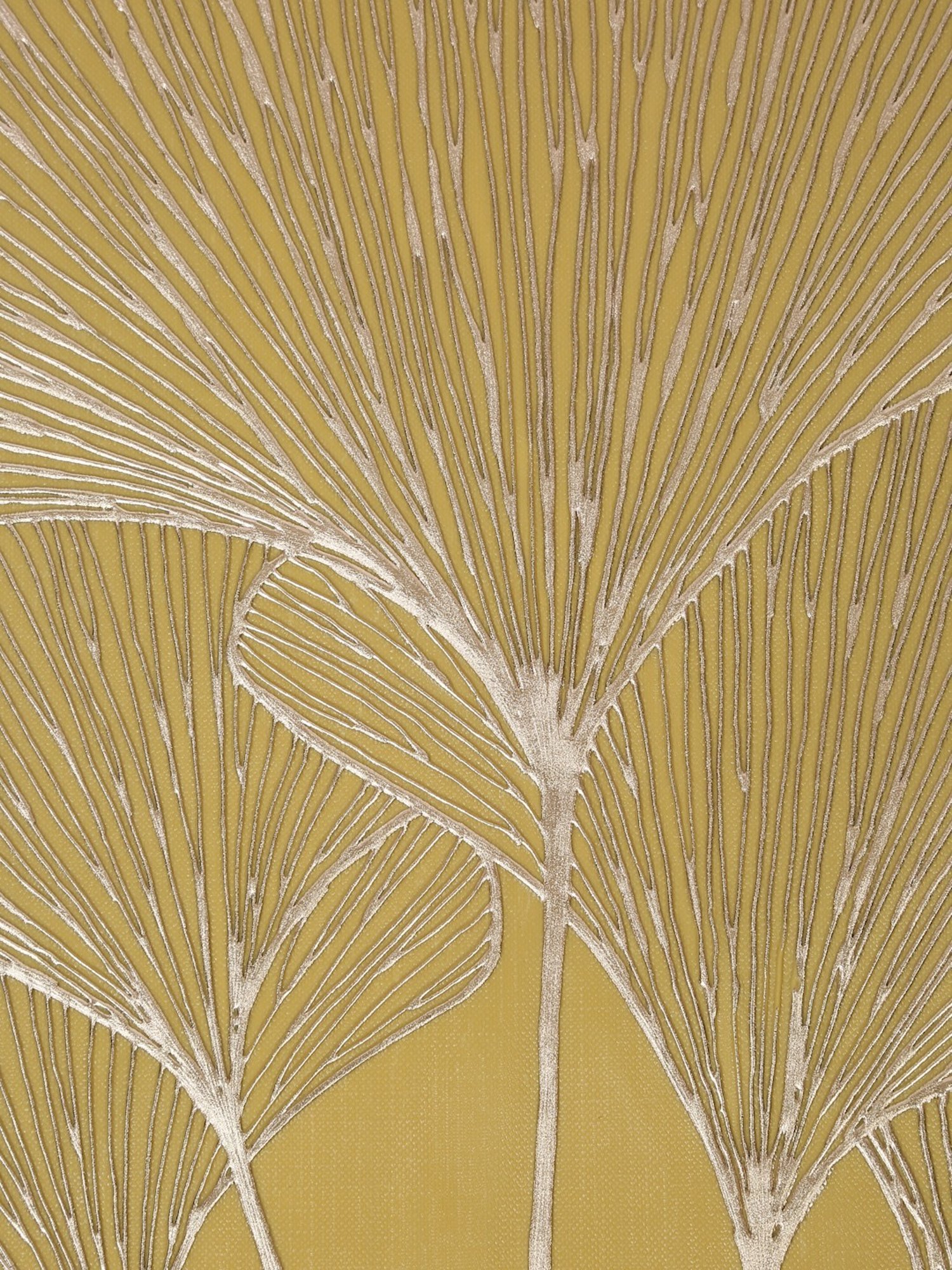 HOSTA HOMES Self Designed Printed Yellow Gold PVC Table Placemat