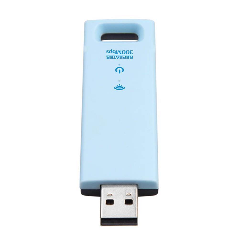 WD-R602U 300Mbps Wireless Range Extender USB WiFi Repeater Signal Booster Amplifier Blue with Black