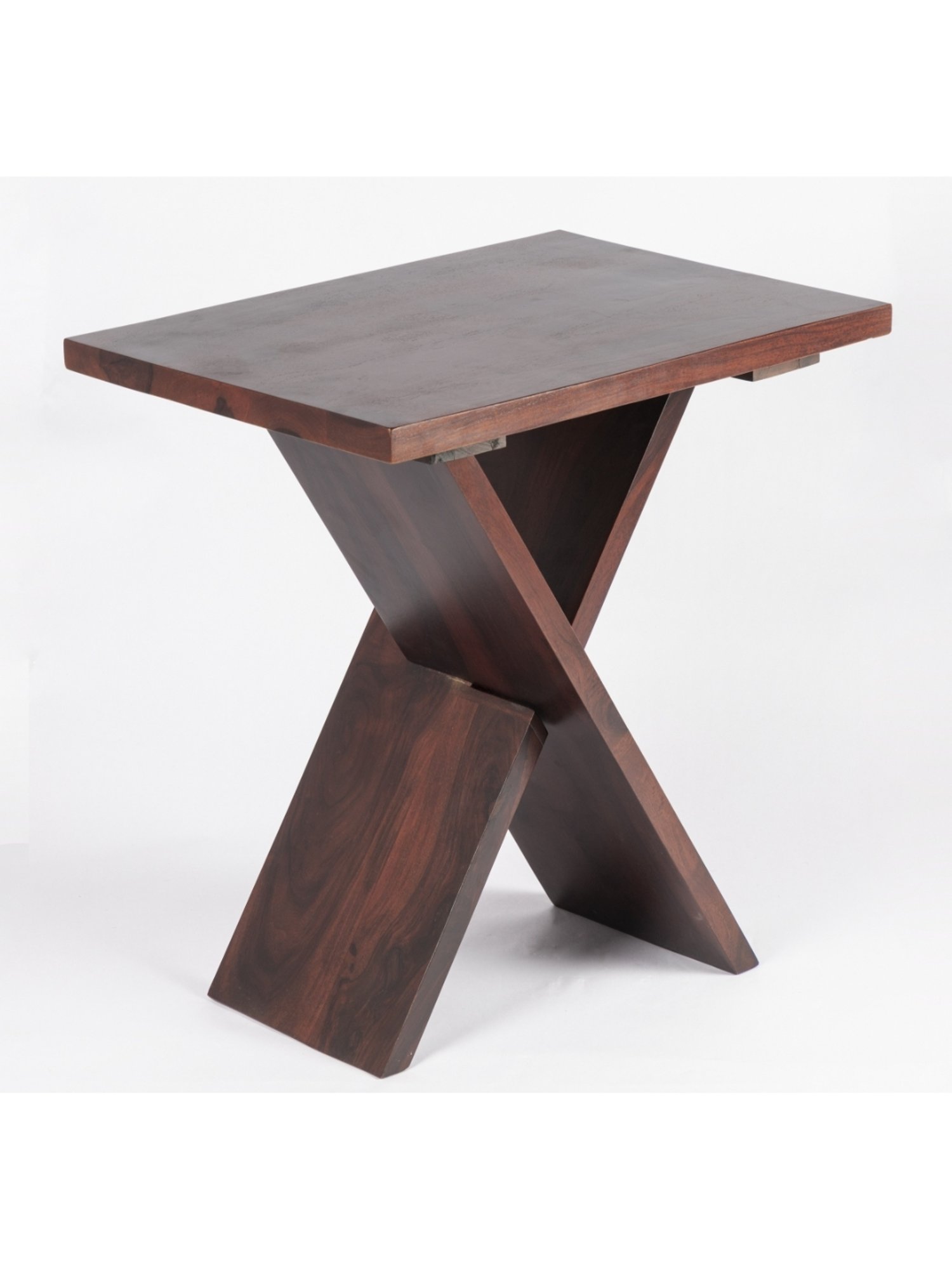 Ikiriya Darcy Solid Dark Brown Wood Coffee Table Dark Walnut Finish
