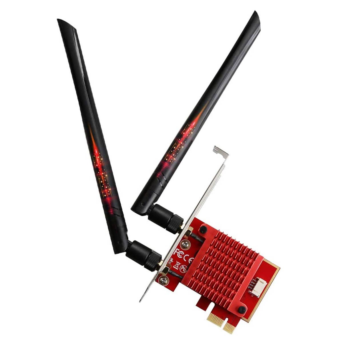 WiFi Card 3000Mbps WiFi 6 Card Bluetooth 5.0 Intel AX200 Dual Band 2.4G/574M 5.8G/2400M Wireless Network WiFi Card | MU-MIMO| Heat Sink Tech | Ultra-Low Latency Support Win 10 64bit, CC07