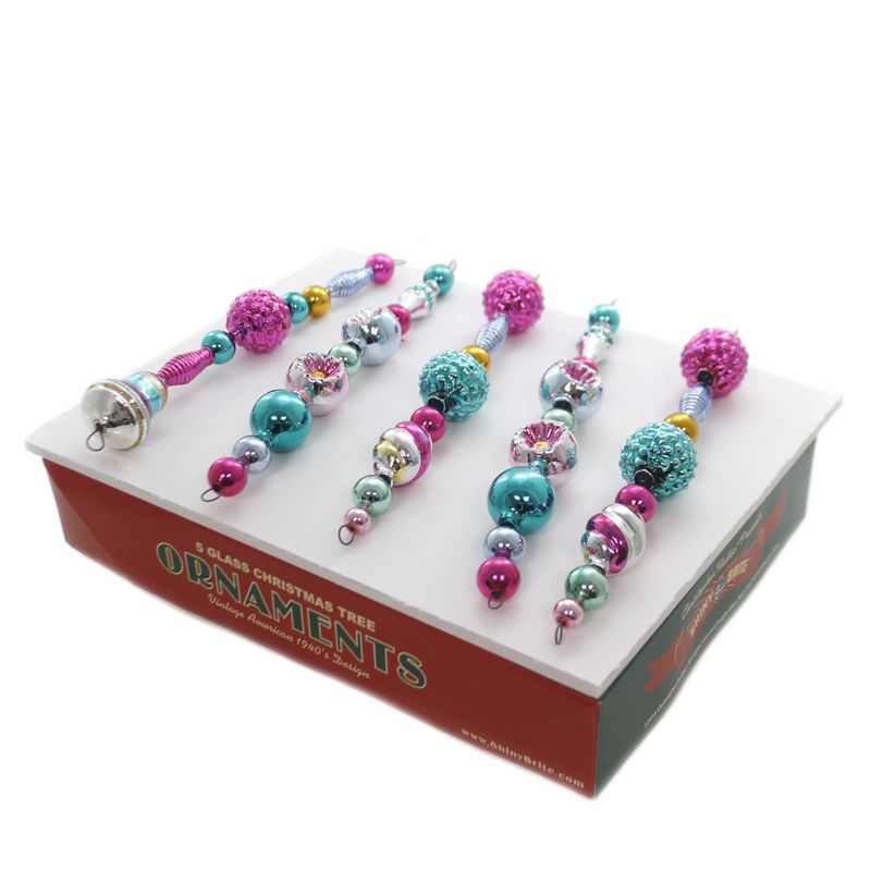 Shiny Brite 7.5" Vc Shaped Icicles Vintage Celebration  -  Ornament Sets