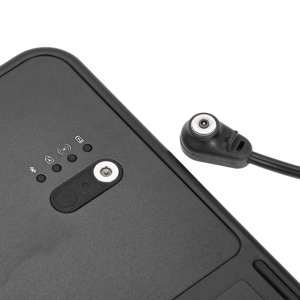 Bluetooth Wireless Keyboard 7 LED Backlights Bluetooth Keyboard with Wireless Charging Function for IOS Android Windows Laptops