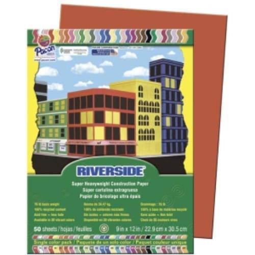 Pacon Construction Paper 76lb 9"x12" 50SH/PK Magenta 103604