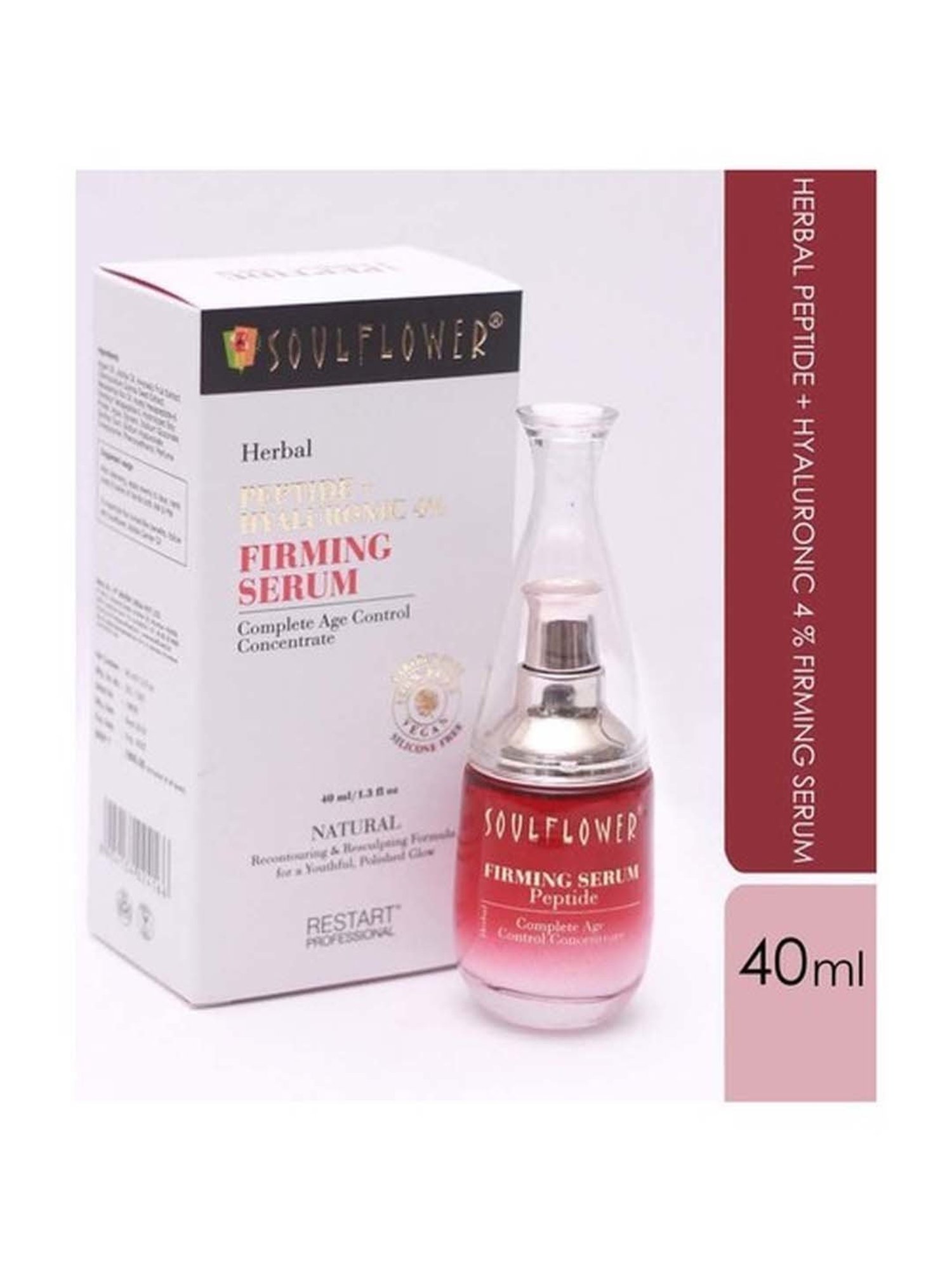 Soulflower Herbal Peptide & Hyaluronic 4% Firming Serum - 40 ml