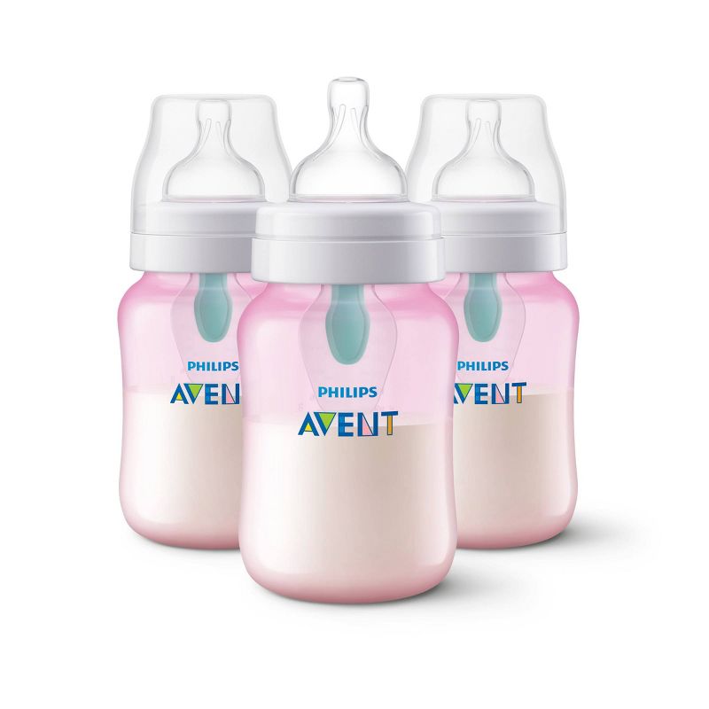 Philips Avent Anti-colic Bottle With AirFree vent - Pink - 9oz/3pk