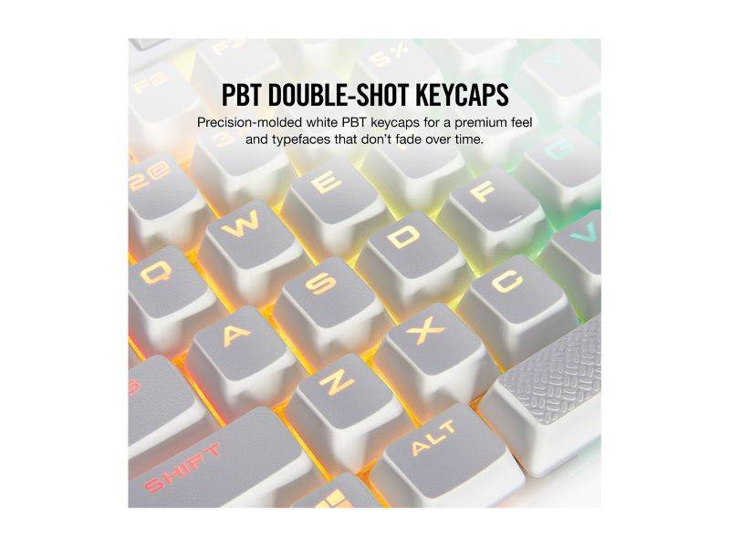 2, 60% Wired/Wireless Mechanical Keyboard (Kailh Box Brown Switch/White Case) - Full Keys Programmable - True RGB Backlit - Tap Arrow Keys - Double Shot PBT Keycaps - NKRO - 1900mAh Battery