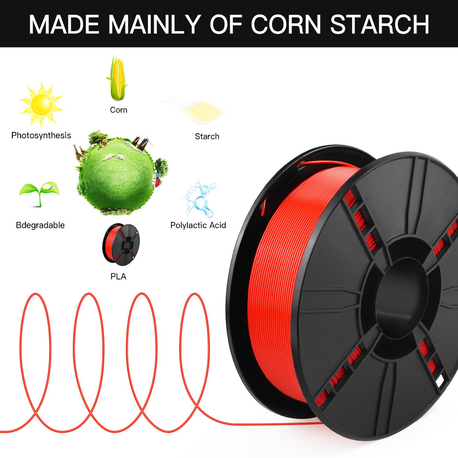 1kgPLA/ABS Filament 1.75MM Plastic Rubber Consumables Material 3D Carbon Fiber 3D Filament 1.75 Impressora 3D Filament For 3D Print