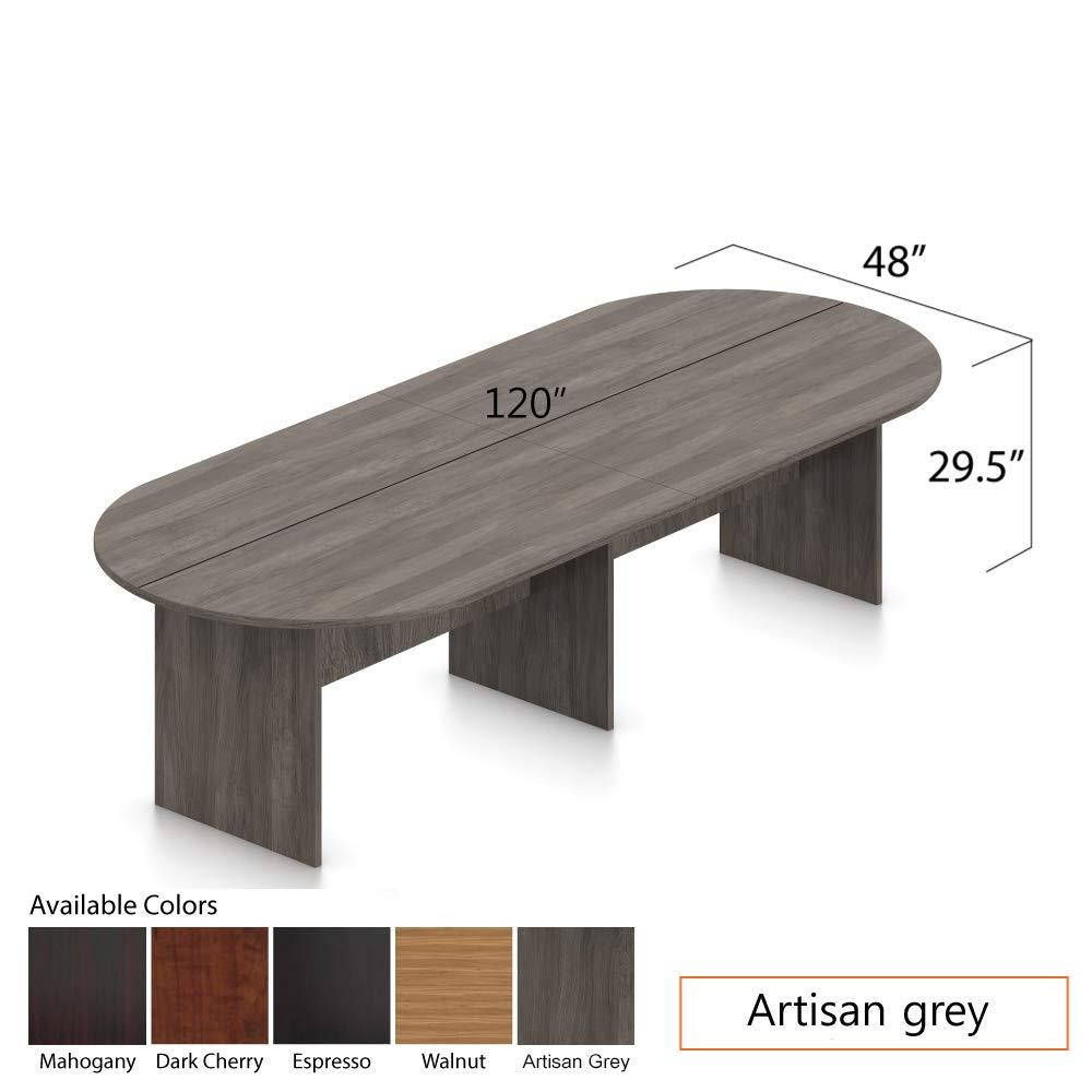 GOF 10FT Conference Table (Artisan Grey) Set with Multifunctional Ergonomic Conference Task Chair (8XG10902B)